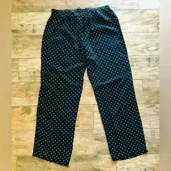 Forever 21 black with white polkadot straight leg loose pants Large - Picture 4 of 4